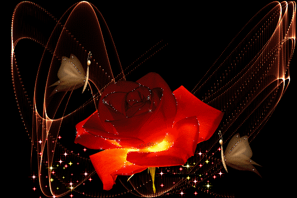 animated flower photo: Glitter--red flower-Animated animatrdflower.gif