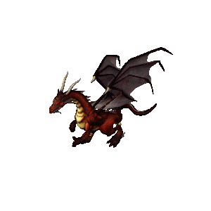 animated dragon photo: red/grey dragon-Animated dragon_walking3.gif