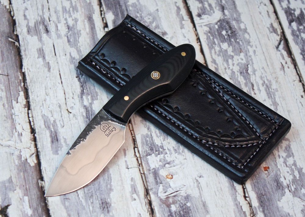 W2 Pocket Fixed Blade. Leather Sheath and Hamon
