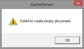 edwino - ZoneServer error with "Failed to create empty document" - RaGEZONE Forums