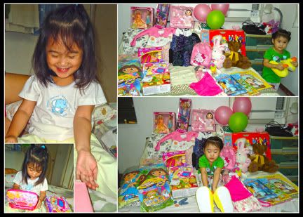 Opened birthday gifts Opened birthday gifts