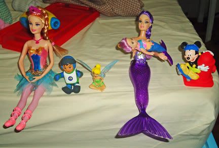 toys watching TV toy line up