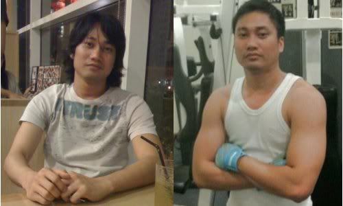 Before And After Gym. after 5 months workout..3