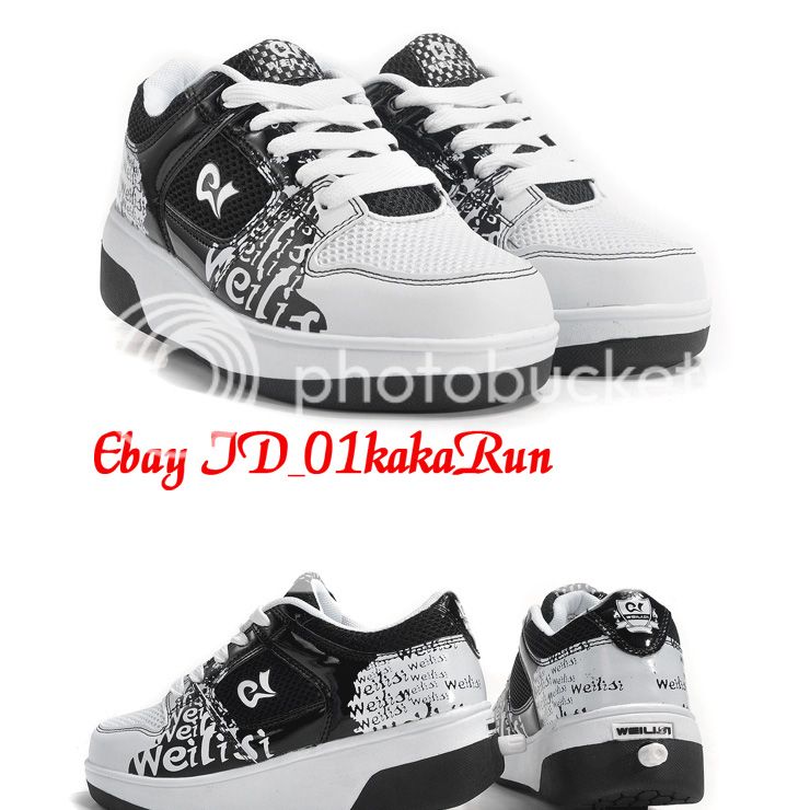 Heelys Girls Boys Trainers High Quality PU Pulley Shoes Big Size UK 