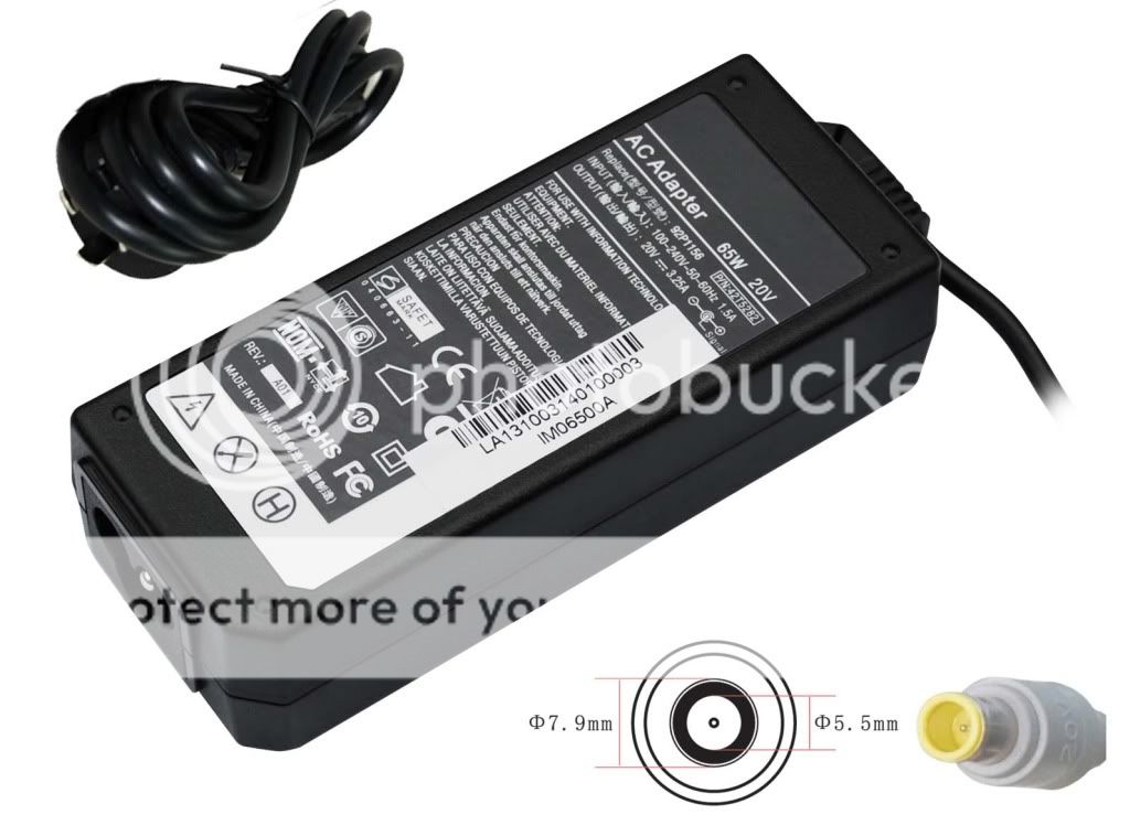 20V AC Adapter Charger for IBM/Lenovo 40Y7698 R60 R61 T60 X60 X61 