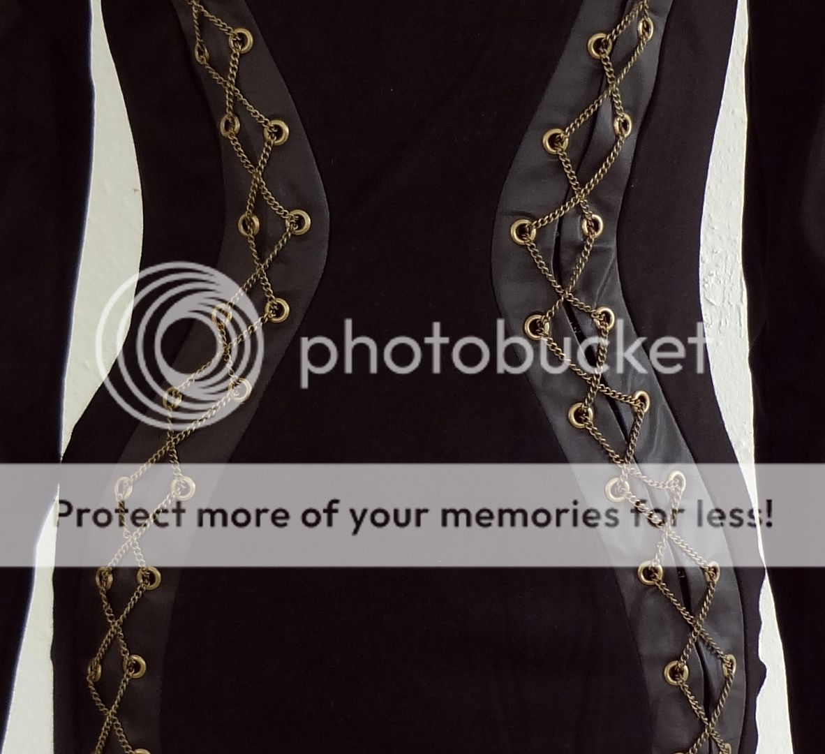 Kardashians by BEBE Black Chain Corset Dress Size XS