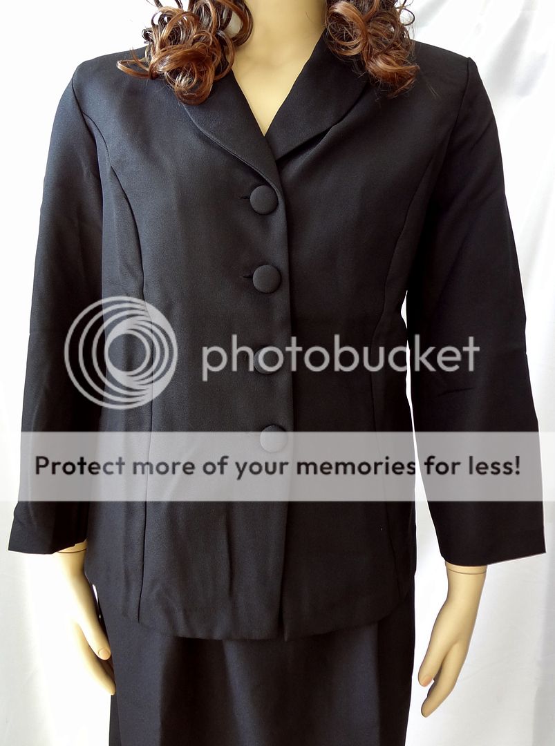 Lane Bryant Woman 2 Piece Black Skirt Suit with Jacket Petite Size 20W