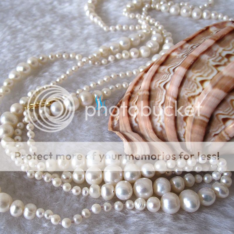 50 3 8mm White Graduated Freshwater Pearl Strand Necklace  